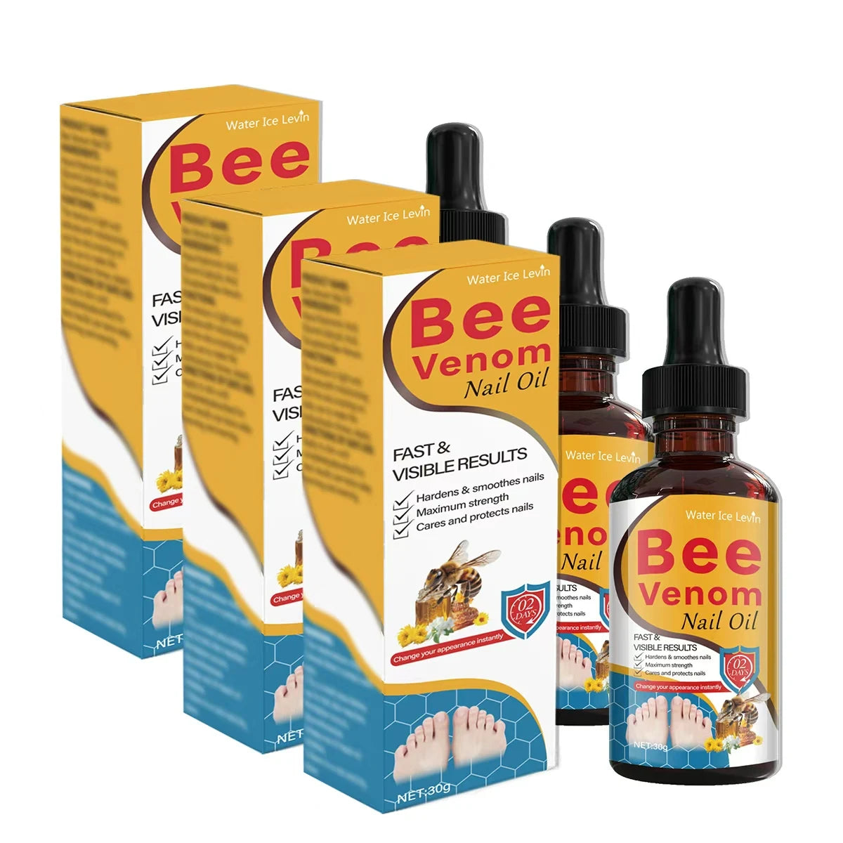 Bee Venom Nail Oil with Salicylic Acid – Harden & Strengthen Nail Strengthening Oil Peaceful Pleasures Health and Wellness WHITE 30g