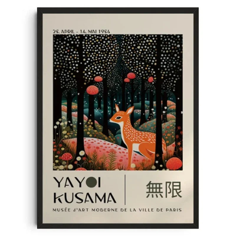 Yayoi Kusama Style Abstract Canvas Poster | Frameless Wall Art