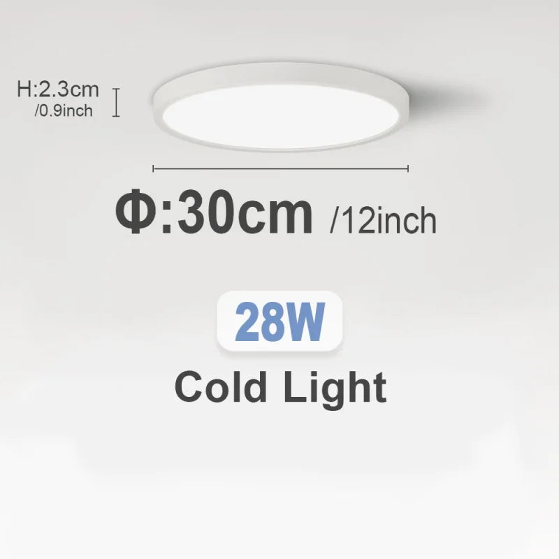 Ultra-Thin LED Ceiling Light 23/30cm | Dimmable Remote
