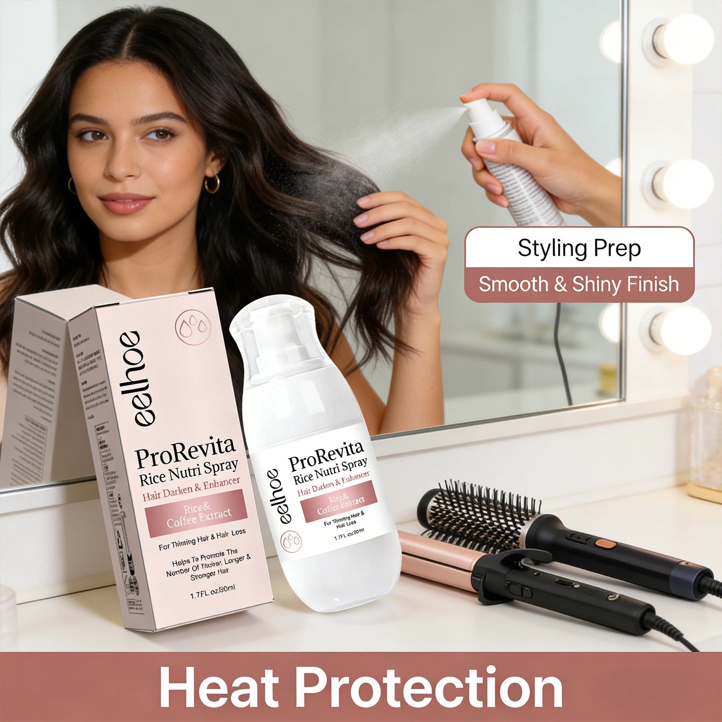 Rice Hair Care Spray Promote Hair Growth Repair Damaged Hair Strengthens Hair Fibers Reduces Hair Loss Breakage Rice Nutri Spray Peaceful Pleasures Health and Wellness