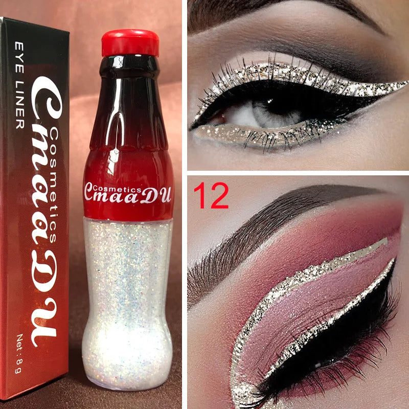 Waterproof Glitter Eyeliner and Eyeshadow Stick Set - Vibrant, Long-Lasting Colors for Flawless Eye Makeup, Ideal for Parties an Peaceful Pleasures Health and Wellness KLPYXY-12