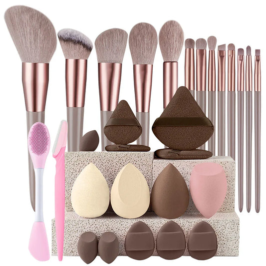 VANDER LIFE 8–29Pcs Professional Makeup Brush Set | Travel Kit Makeup Brush Set Peaceful Pleasures Health and Wellness