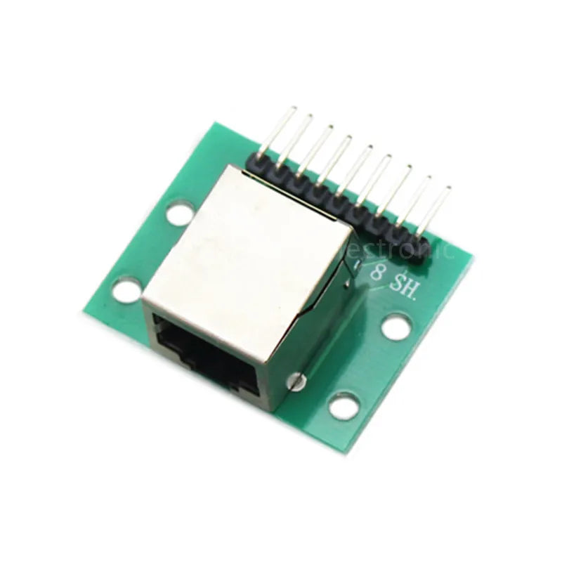 1Pcs RJ45 Adapter Board To XH2.54 Modular Ethernet Connector Adapter Network Interface + Breakout Board + Pin Header Peaceful Pleasures Health and Wellness Horizontal Bend Pins