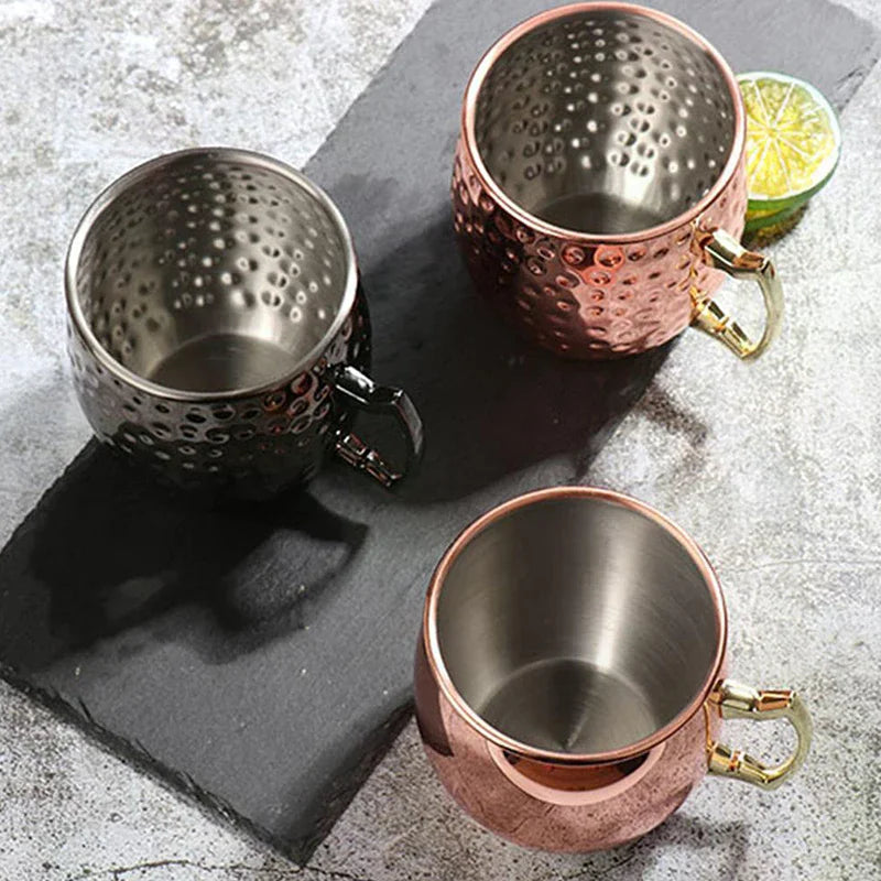 Hammered Stainless Steel Moscow Mule Mug 530ml | Bar Drinkware