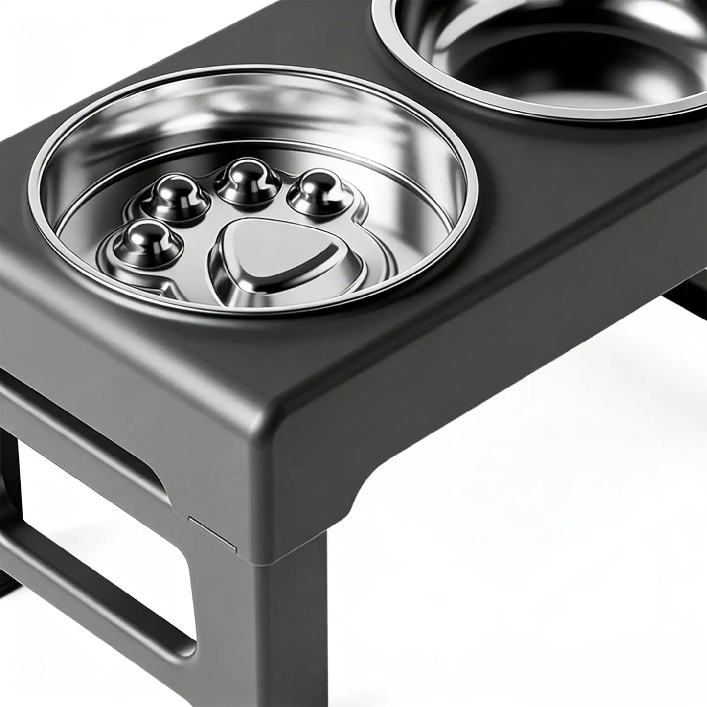 Elevated Double Pet Feeder | 3-Height Adjustable Cat & Dog Bowl Elevated Pet Feeder Peaceful Pleasures Health and Wellness