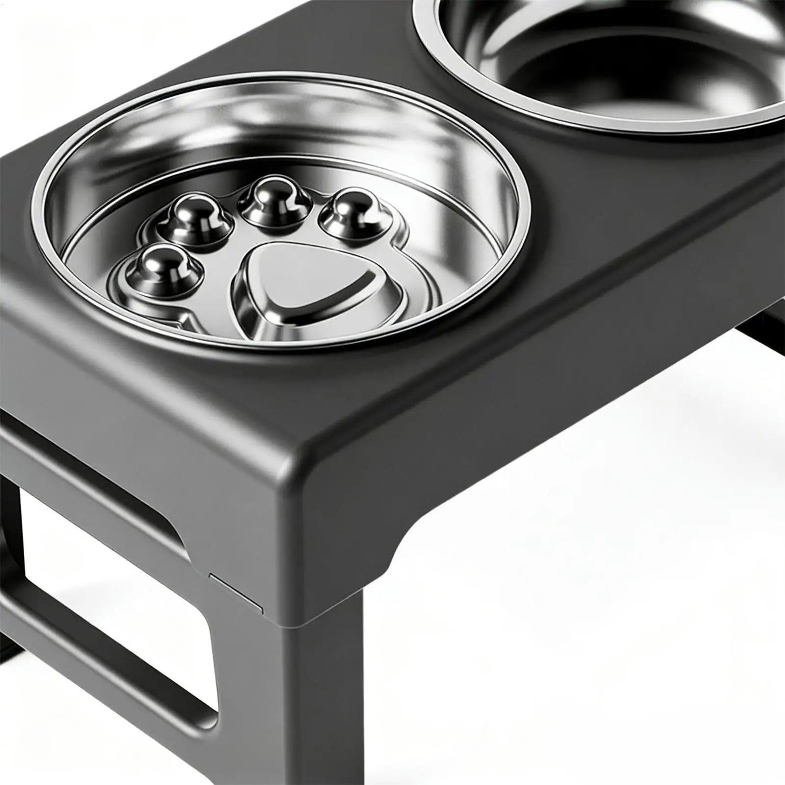 Elevated Double Pet Feeder | 3-Height Adjustable Cat & Dog Bowl Elevated Pet Feeder Peaceful Pleasures Health and Wellness