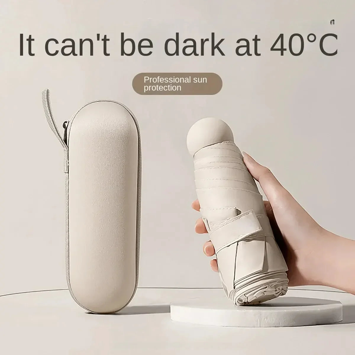 CLOUDIA Mini Folding Umbrella – UV & Rain Protection Compact