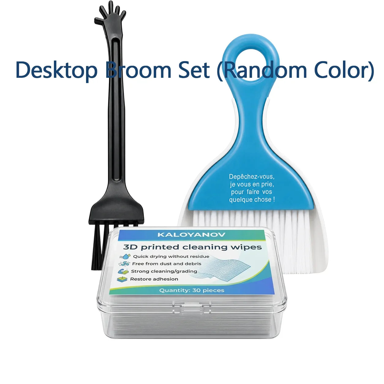 3D Printer Bed Cleaning Wipes 30PCS + Brush & Dustpan Set