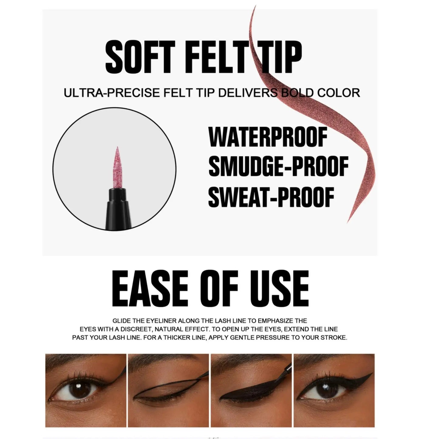 Handaiyan Metallic Glitter Liquid Eyeliner – Waterproof, 10 Colors