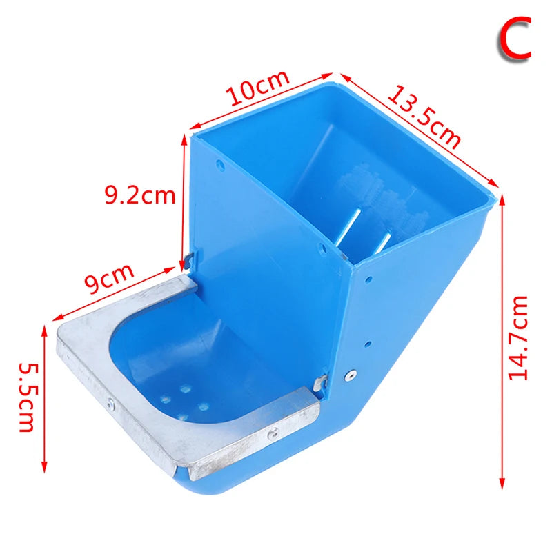 Rabbit Feed Box Hopper | Anti-Spill Cage Feeder Trough