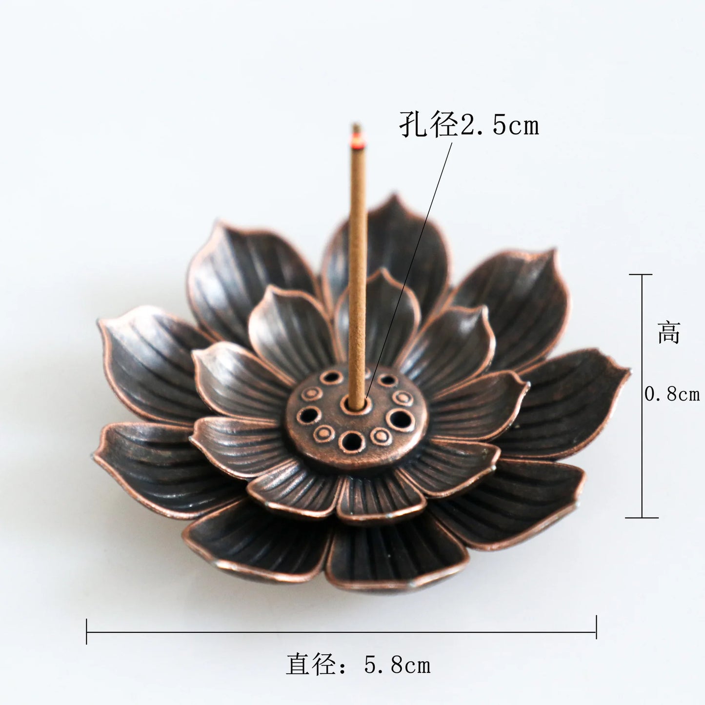 Metal Lotus Buddha Incense Burner & Stick Holder | Zen Censer