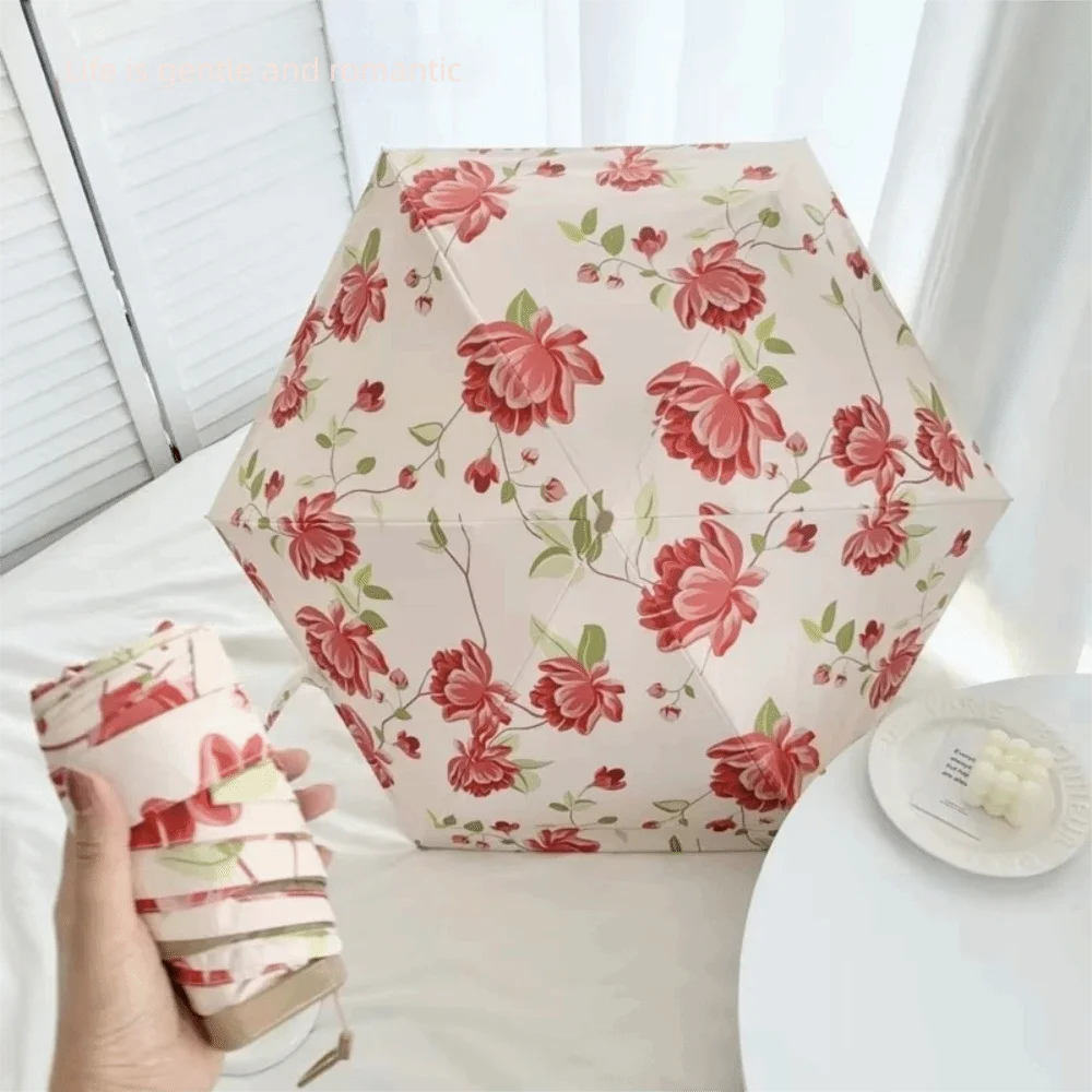Mini Folding UV Umbrella with Wallet – Sun & Rain Protection