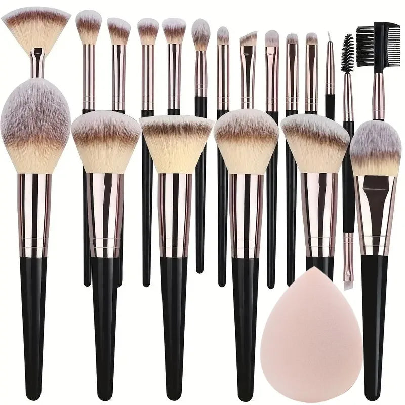 RUNTOIN Makeup Brush Set 3-20PCS – Foundation, Blush & Eye