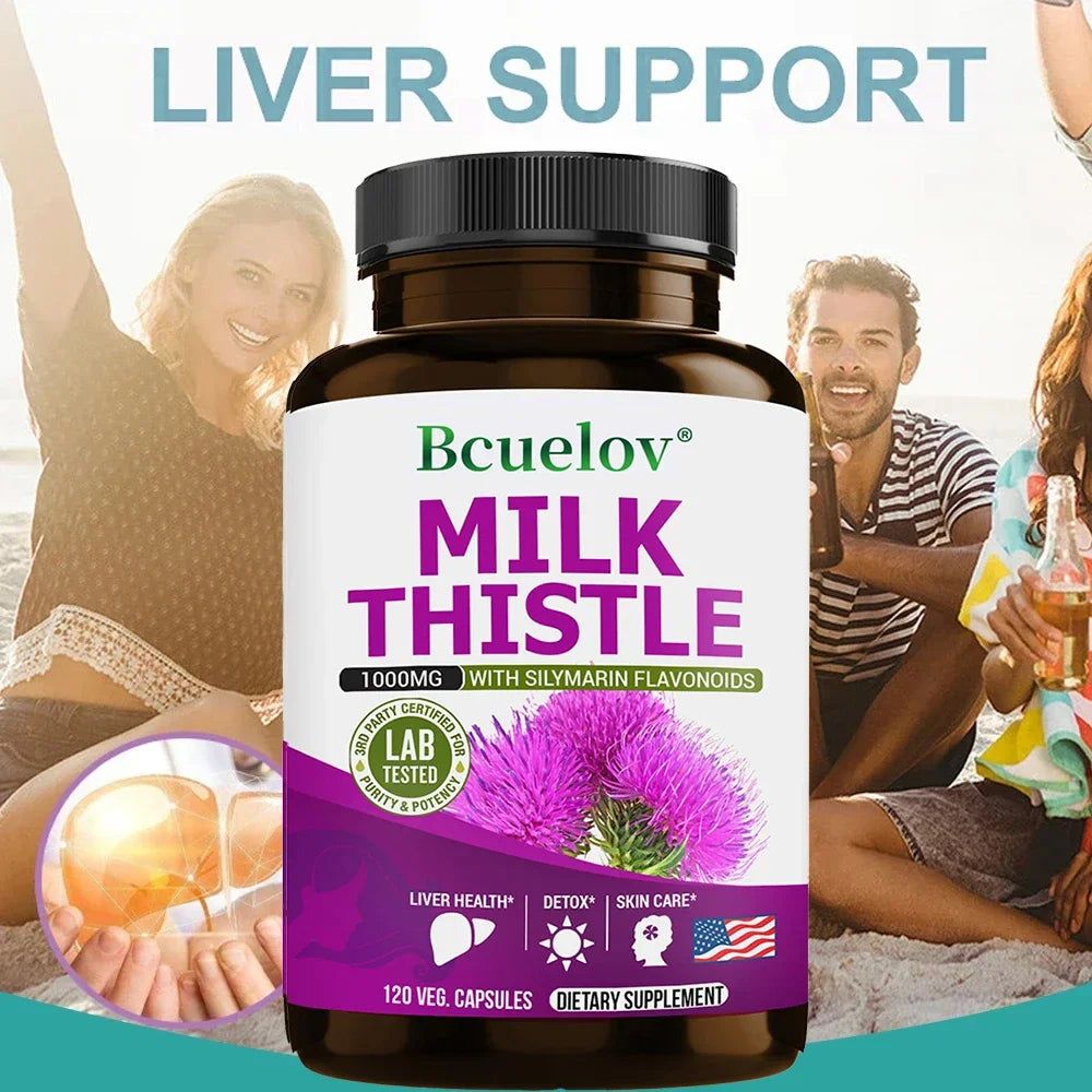 Milk Thistle Liver Detox & Cleanse Supplement – Men & Women