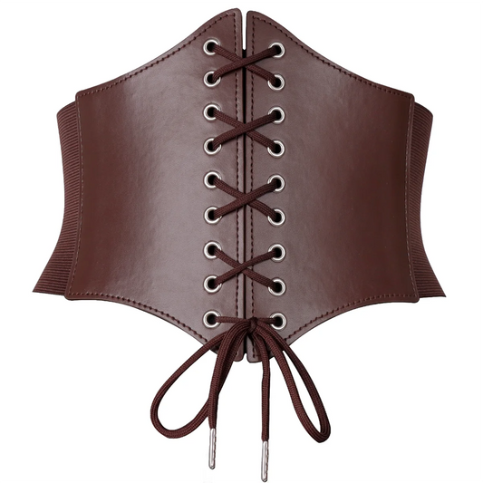 Faux Leather Corset Women Lace Up Sexy Body Shapewear Goth Clothing Peaceful Pleasures Health and Wellness ZSJ-042Z