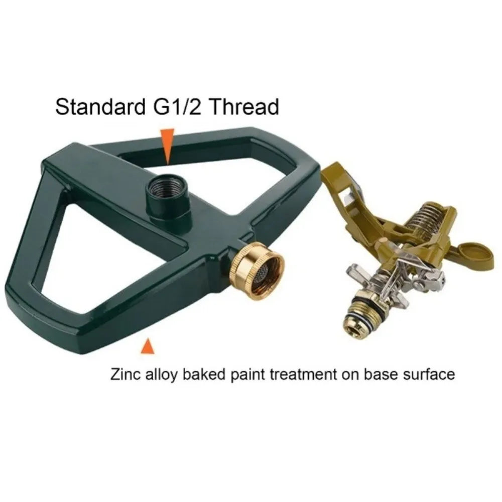 360° Rotating Impact Sprinkler Head | Zinc Alloy Garden Irrigation