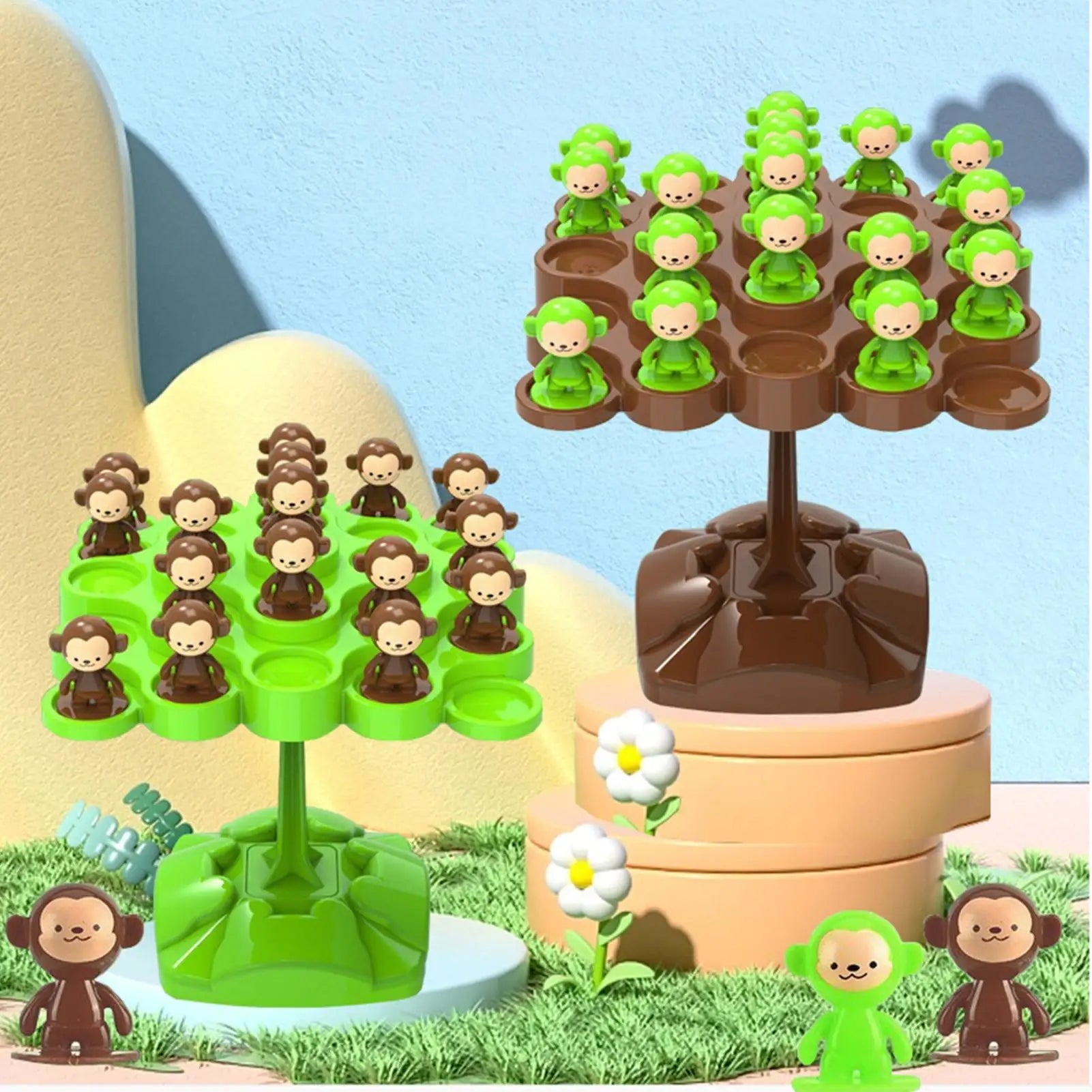 Fun Family Balance Game, Monkey Stacking Toys STEMs Learning Toy for Kids, Improve Focus & Motor Skills, Home, Party & School Peaceful Pleasures Health and Wellness