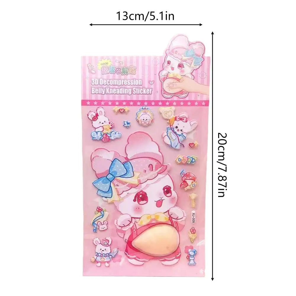 3D Squishy Cartoon Animal Stickers – Cute Kids Gift Sheet