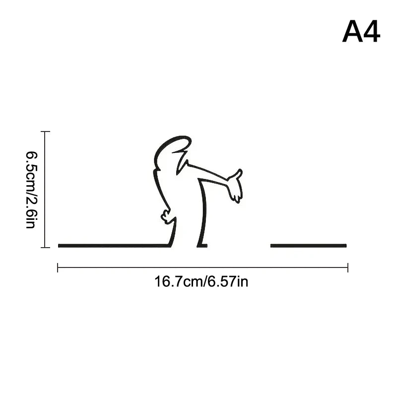 La Linea Minimalist Line Art Car Sticker & Wall Decal