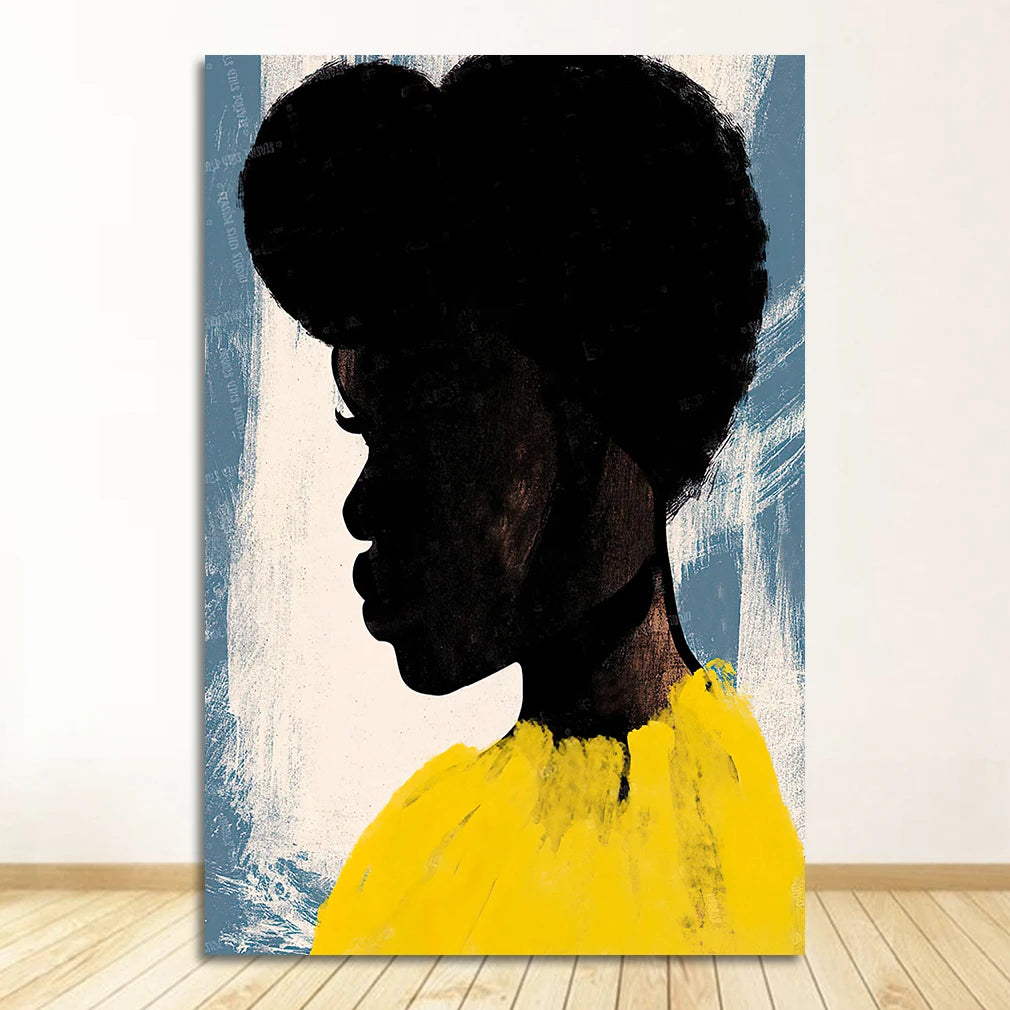 African Tribal Abstract Canvas Wall Art | Nordic Poster Print