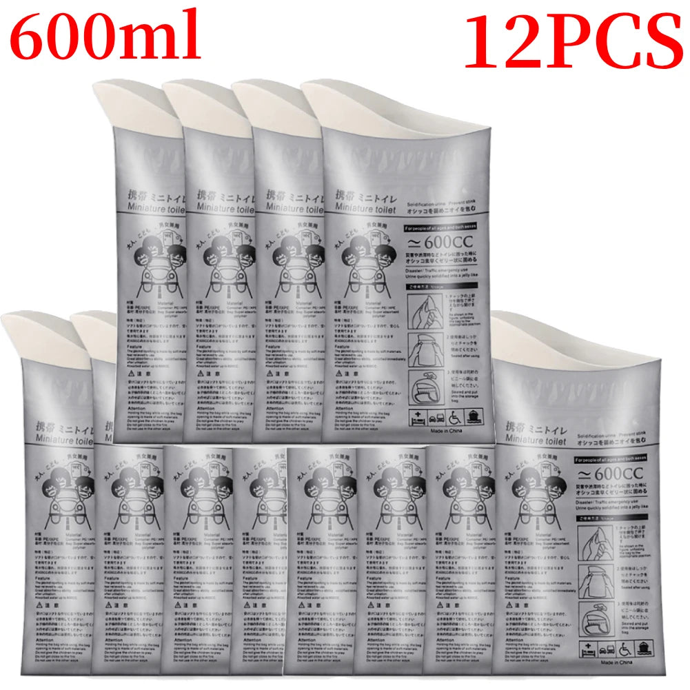 4-32Pcs Outdoor Emergency Urine Bags 700ml Disposable Travel Mobile Toilet Portable Urinal Bag for Female Baby Male Vomiting Bag Peaceful Pleasures Health and Wellness 600ml 12PCS