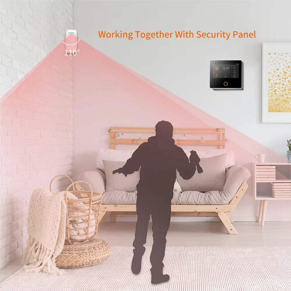 Staniot PIR Motion Sensor Smart Home Human Infrared Detector For 433Mhz Wireless Security Alarm System Compatible with Alexa Peaceful Pleasures Health and Wellness