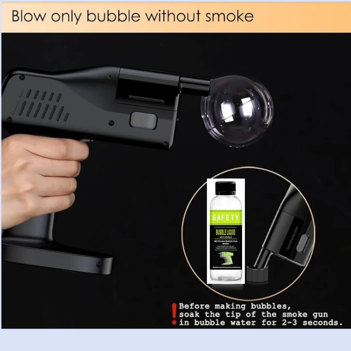 Cocktail Bubble Smoke Gun Add Visual Effect to Drinks & Food Rechargeable Power for Home Bars Parties & Gifts No Smoke Flavours Peaceful Pleasures Health and Wellness