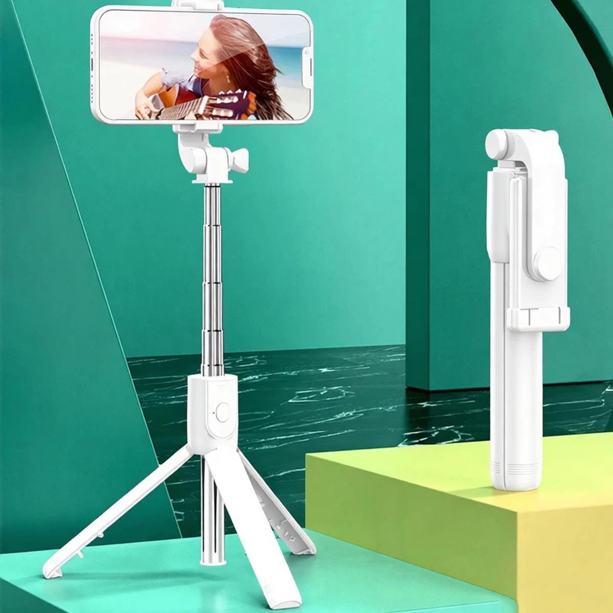 ‌2026Upgrade Selfie Stick Tripod 360° Rotating Phone Holder Wireless Remote for iPhone/Android Ultra-Portable Travel Photography Peaceful Pleasures Health and Wellness