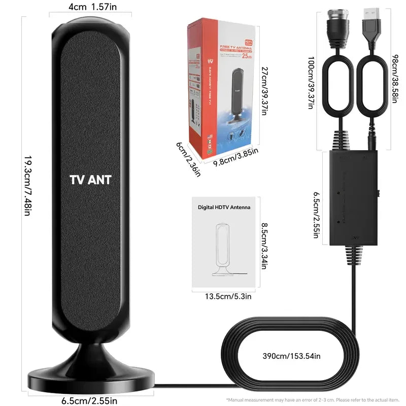 Indoor Wide-Angle HDTV Antenna – Free HD TV, Modern Design
