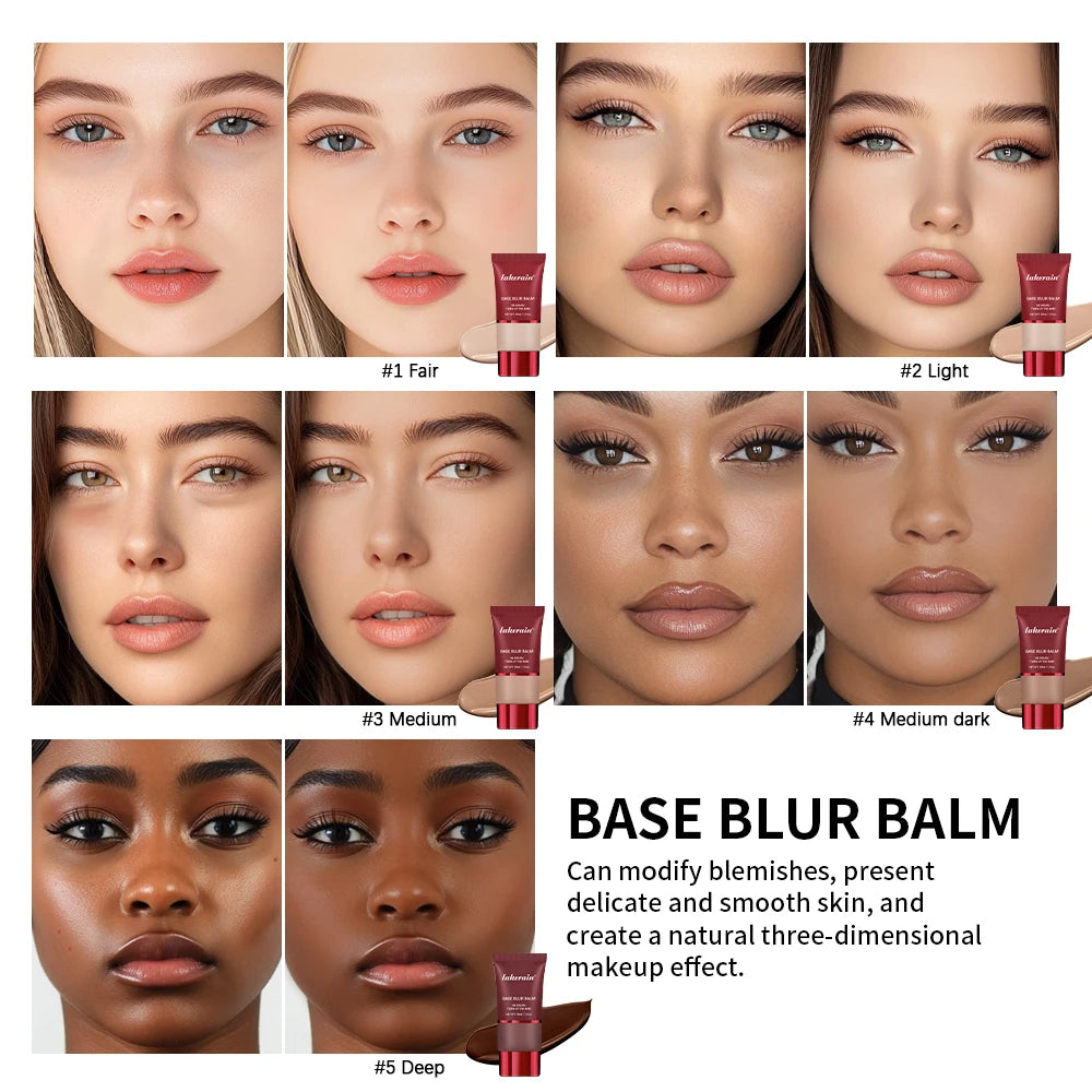 Base Blurring Foundation 5Colors Long Lasting 24H Control Oil Smooth Matte Balancing Shine Base Bronze Cosmetics Makeup Peaceful Pleasures Health and Wellness
