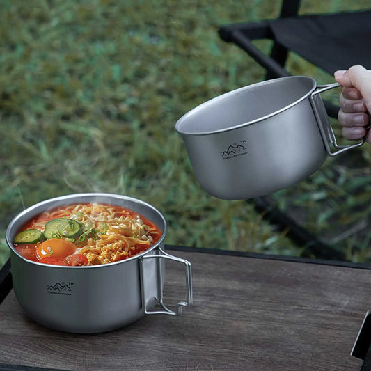 Titanium Foldable Camping Pot – Lightweight Collapsible Cookware Camping Cookware Peaceful Pleasures Health and Wellness
