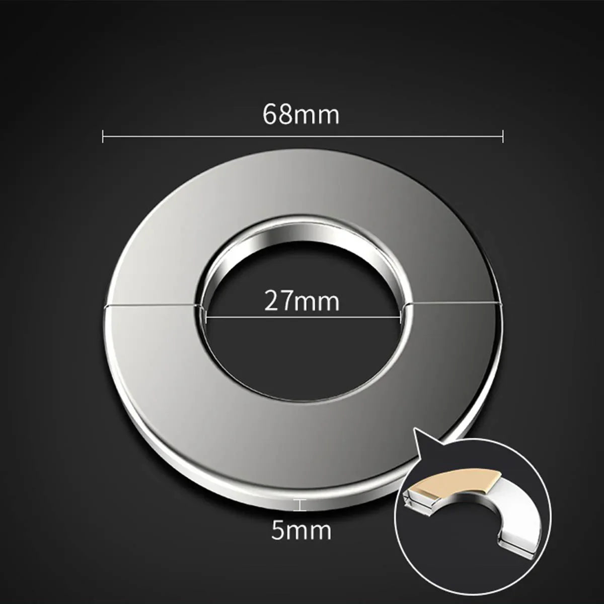 Stainless Steel Pipe Hole Cover | Decorative Escutcheon Plate