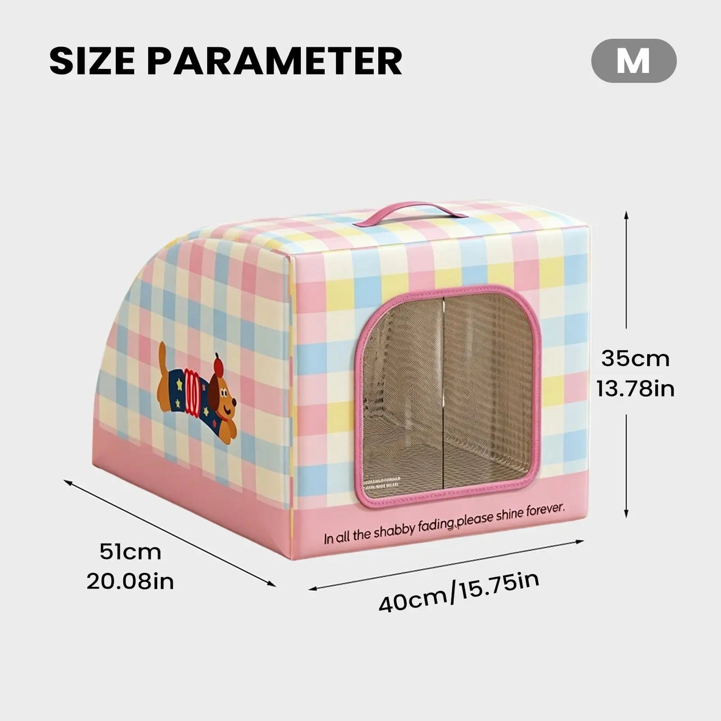 Insulated Cooling Cat House | Portable Pet Shelter with Handle