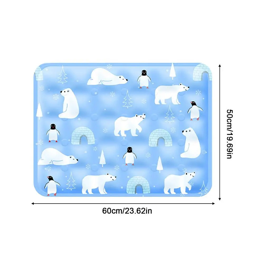 Pet Cooling Mat for Dogs & Cats – Gel Ice Pad Summer Bed