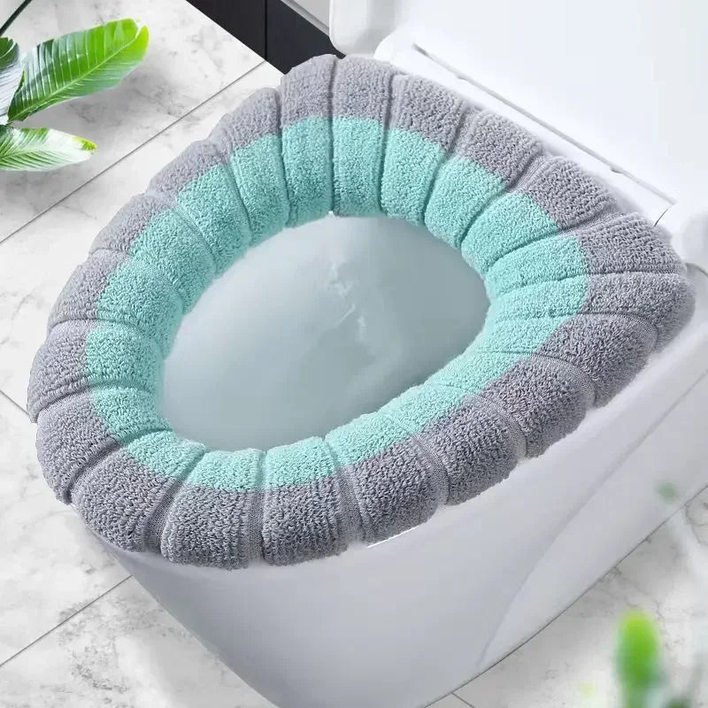 Soft Winter Warm Toilet Seat Cover – Washable & Universal Fit
