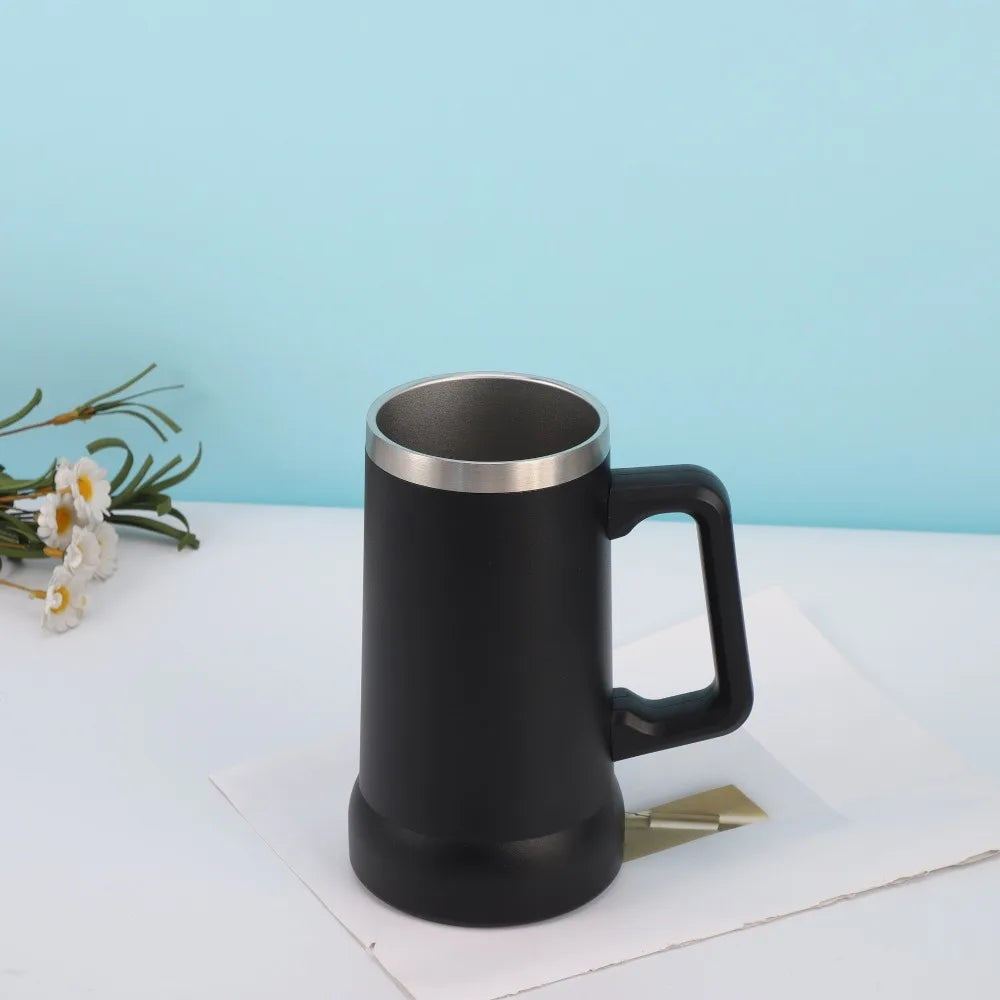 710ml Insulated Stainless Steel Thermal Mug with Handle