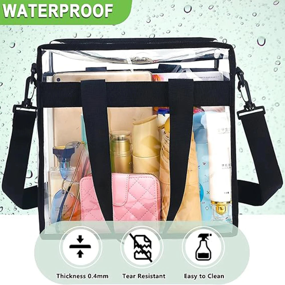 Clear PVC Tote Bag for Women – Large Capacity Waterproof Storage Bag for Gym, Swimming & Travel Peaceful Pleasures Health and Wellness