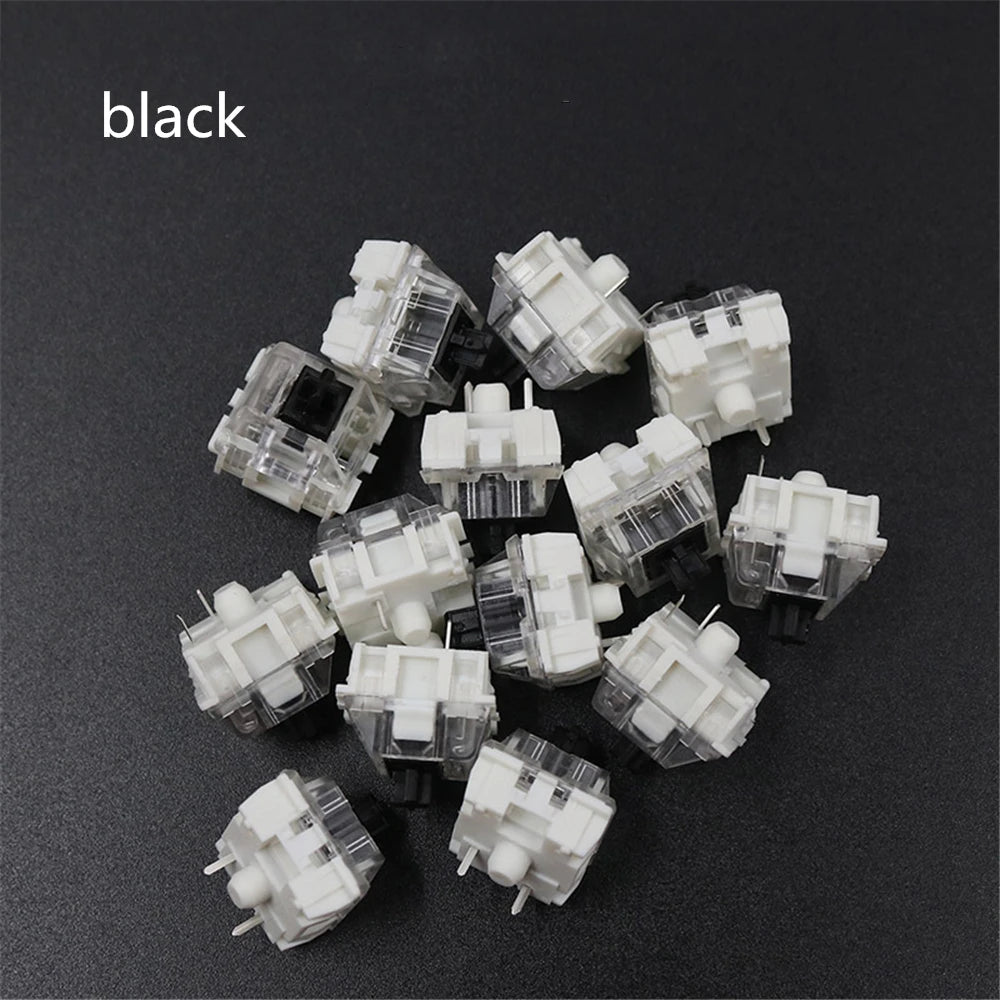 100PCS Mechanical Keyboard Black Blue Brown Red Key Switch For CIY Sockets SMD 3pin Thin Pins Compatible With MX Switch Peaceful Pleasures Health and Wellness black