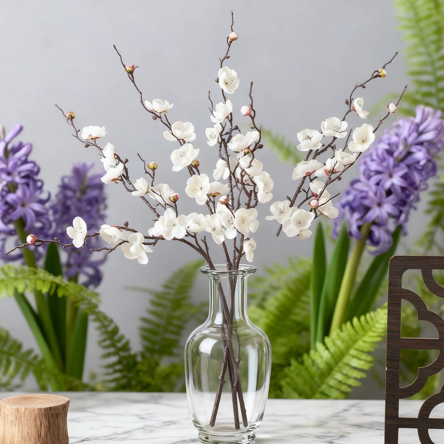 Silk Plum Blossom Artificial Flower Branch | Wedding & Home Decor