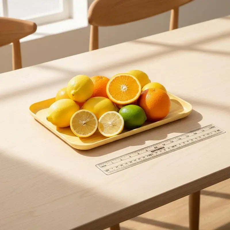 Wood Grain Stackable Serving Tray | Food-Safe PP Kitchen Tray