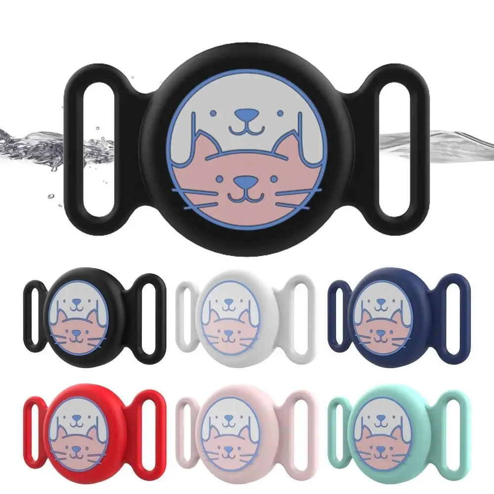 Silicone AirTag Pet Collar Case – Waterproof GPS Tracker Cover