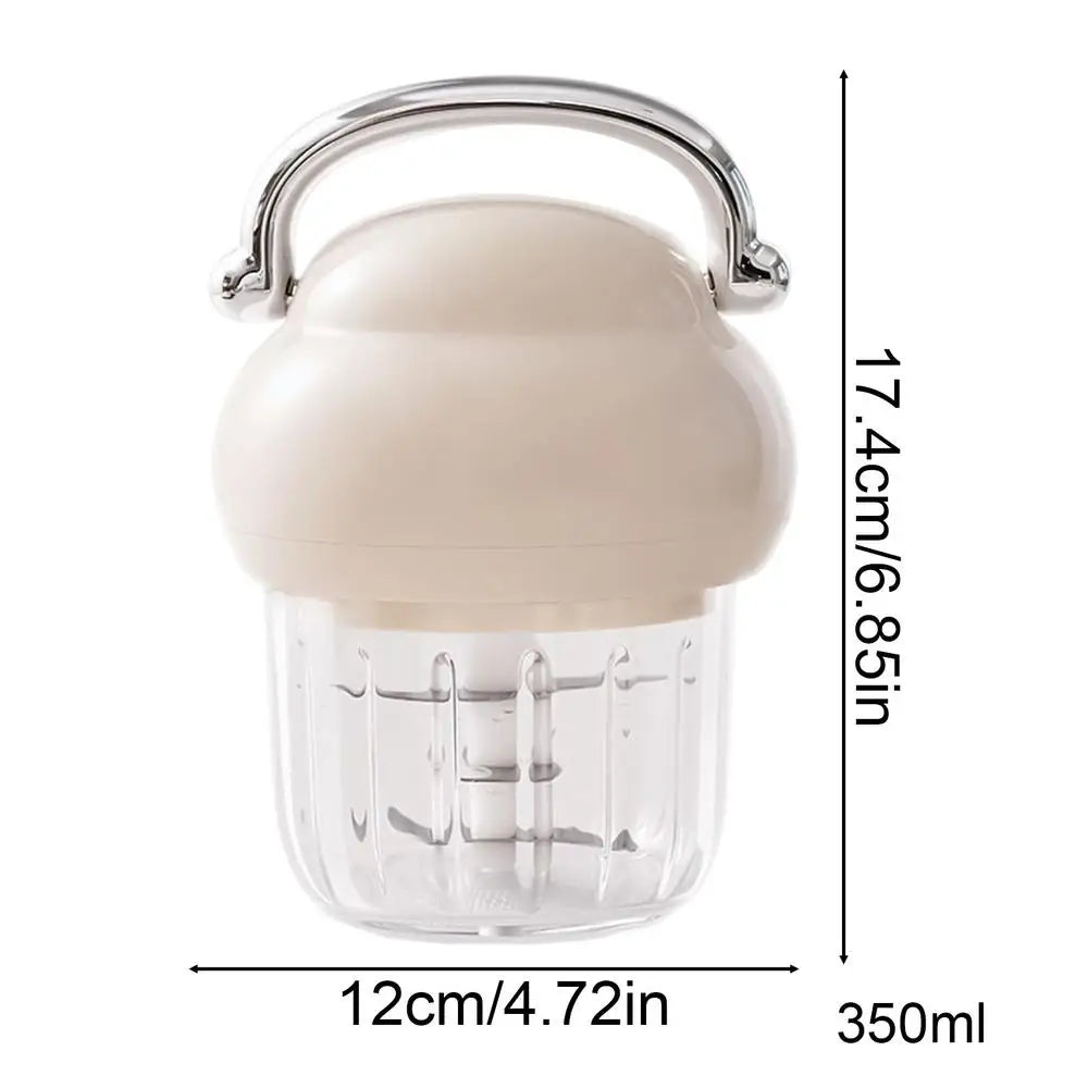 Small Food Processor 350ml Rechargeable High Speed Kitchen Gadgets Electric Mini Chopper Food Processor for Garlic Chili Meat Peaceful Pleasures Health and Wellness China Mainland Beige