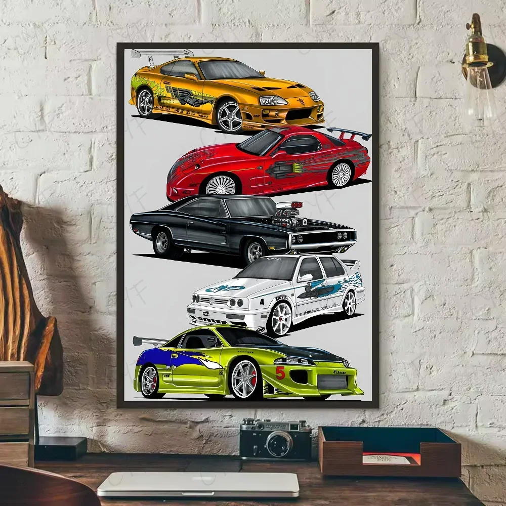 Poster classic movie F-Fast and Furious Poster HD art sticky wall waterproof home living room bedroom bar aesthetic decor Peaceful Pleasures Health and Wellness z1 50x70cm