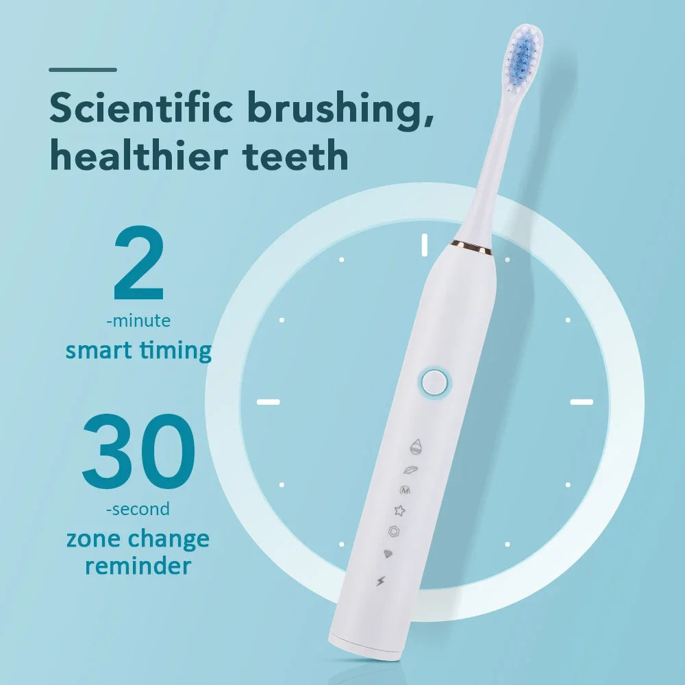 Hailicare Sonic Electric Toothbrush 6 Modes, 4 Heads, IPX67