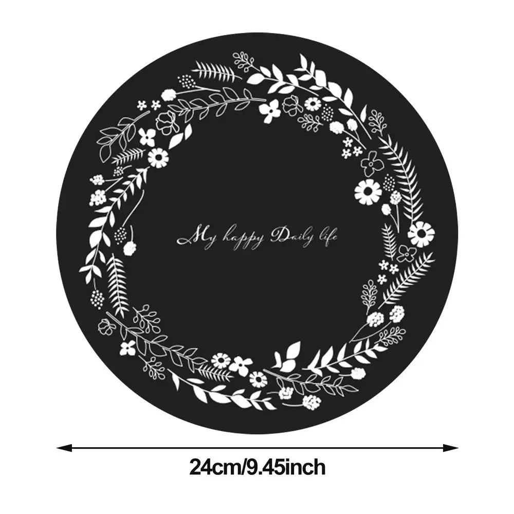 Silicone Non-Slip Pot Holder Mat Heat Resistant Trivet Protects Surfaces & Prevents Pots from Sliding While Cooking for Kitchen Peaceful Pleasures Health and Wellness Black 9.45 inch