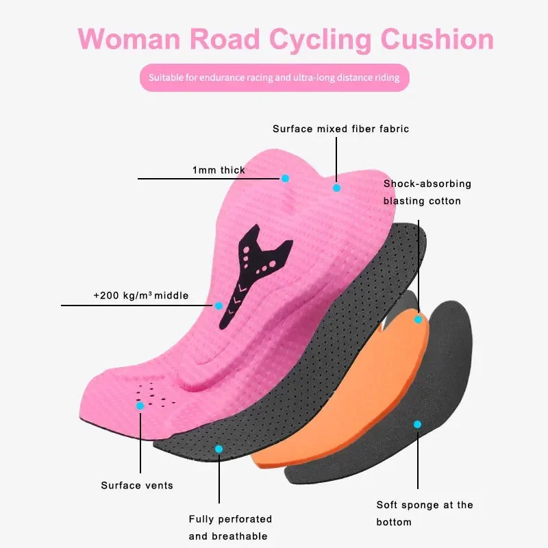 X-TIGER Women's Padded Cycling Bib Shorts UPF 50+ MTB Tights