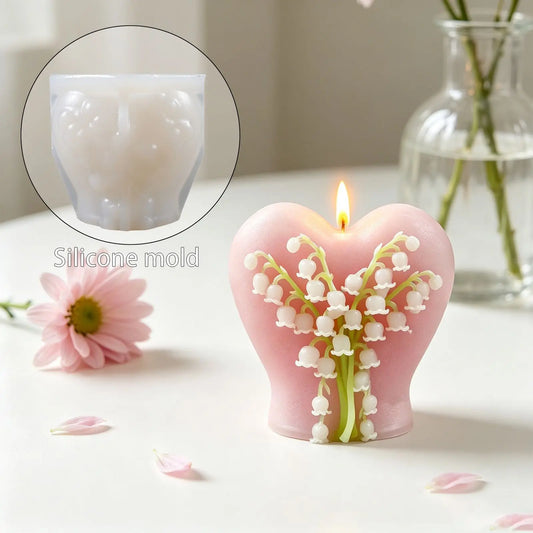 Orchid Heart Silicone Mold – DIY Candle, Resin & Plaster Silicone Craft Mold Oasis Select