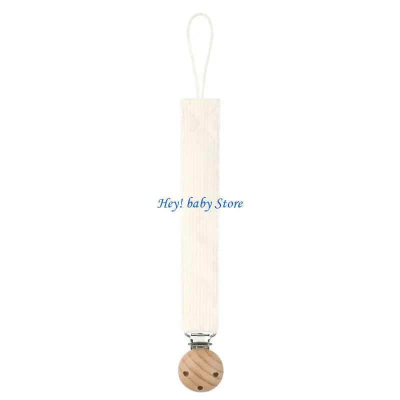 Corduroy Baby Pacifier Clip Chain | Soft Newborn Holder
