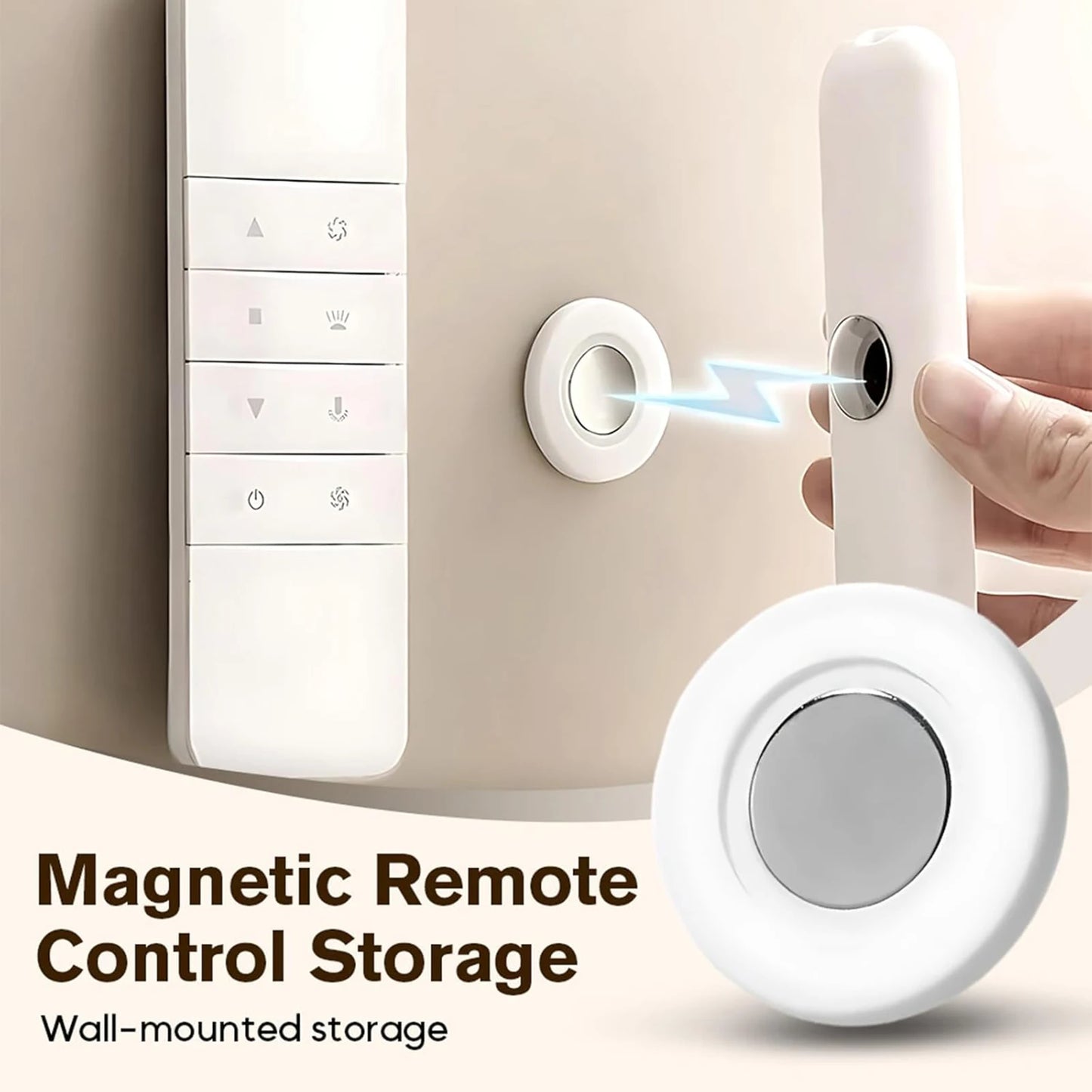 Magnetic Remote Control Holder Strong Magnet Self Adhesive Hook Space Saving Hanger for Home Office Storage Arrange Organization Peaceful Pleasures Health and Wellness