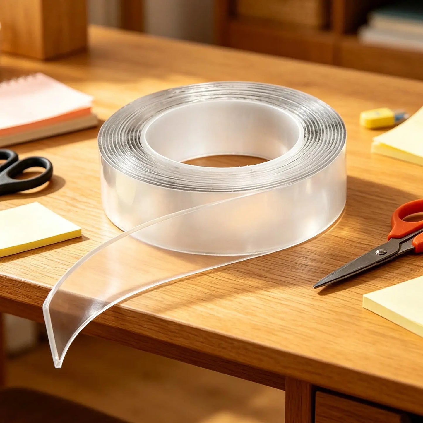 Heavy Duty Double Sided Tape 10Ft Clear Removable Adhesive